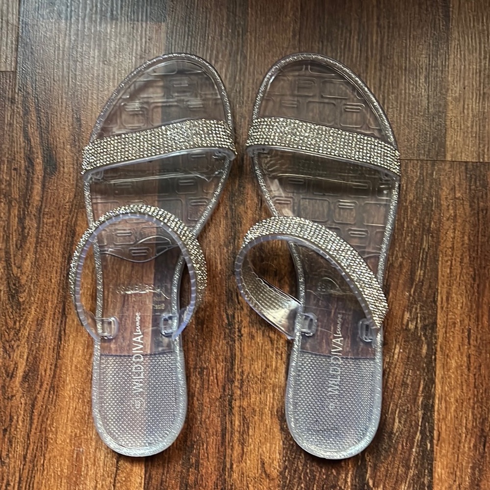 Clear sandals